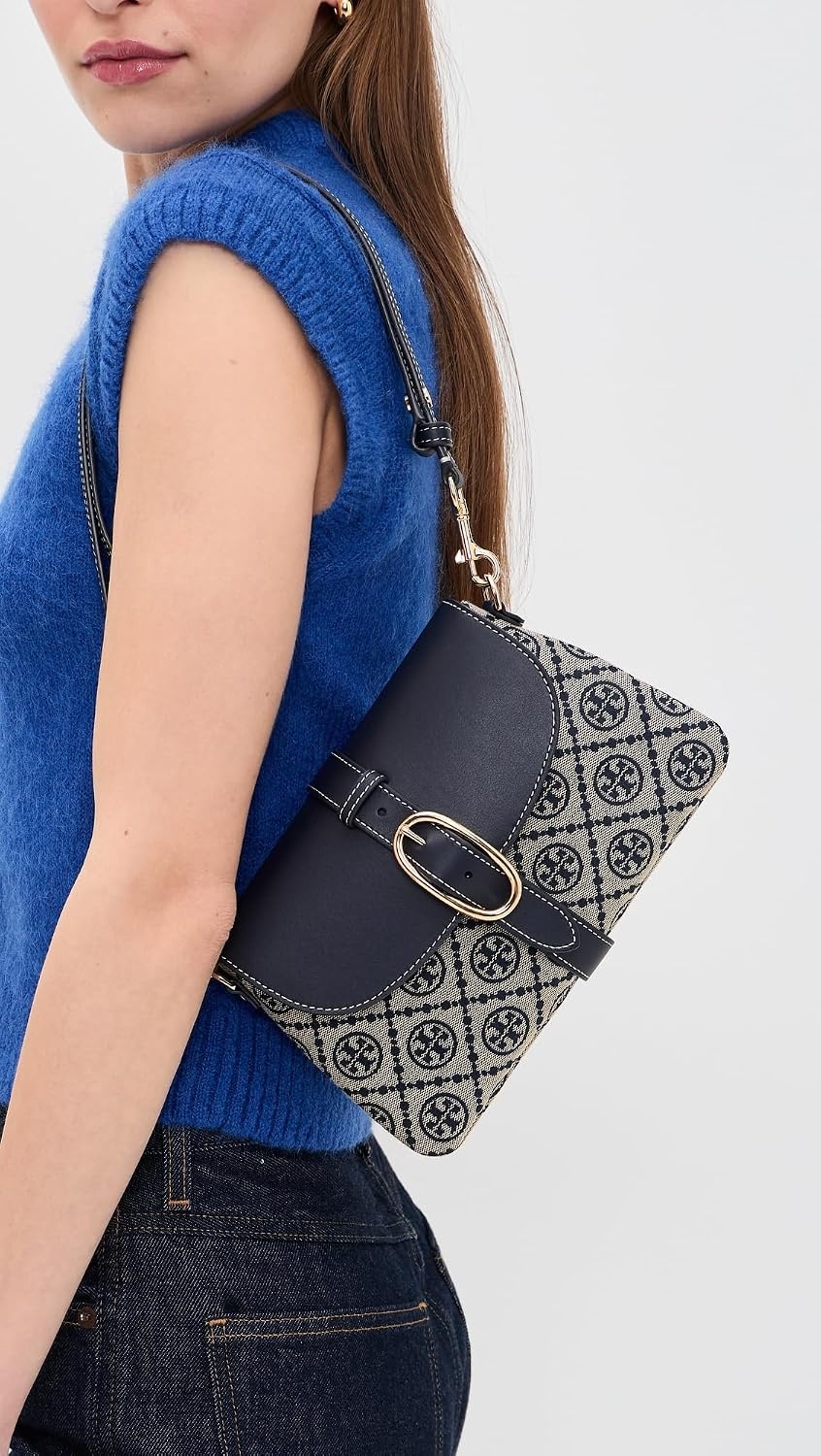 image:imageTory Burch Womens T Monogram Soft Small Shoulder BagTory Navy