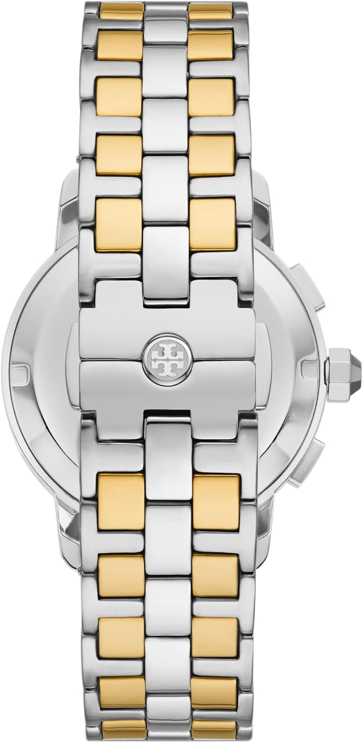 image:imageTory Burch Womens Tory Stainless Steel or Leather Band WatchTwoTone