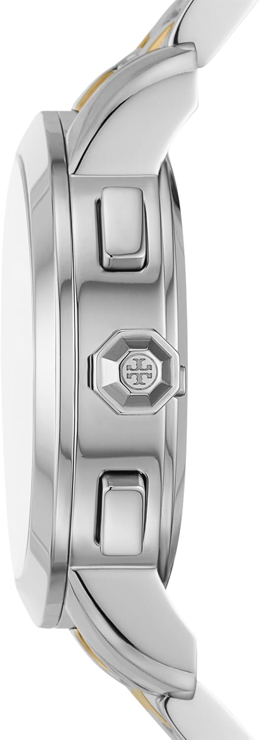 image:imageTory Burch Womens Tory Stainless Steel or Leather Band WatchTwoTone