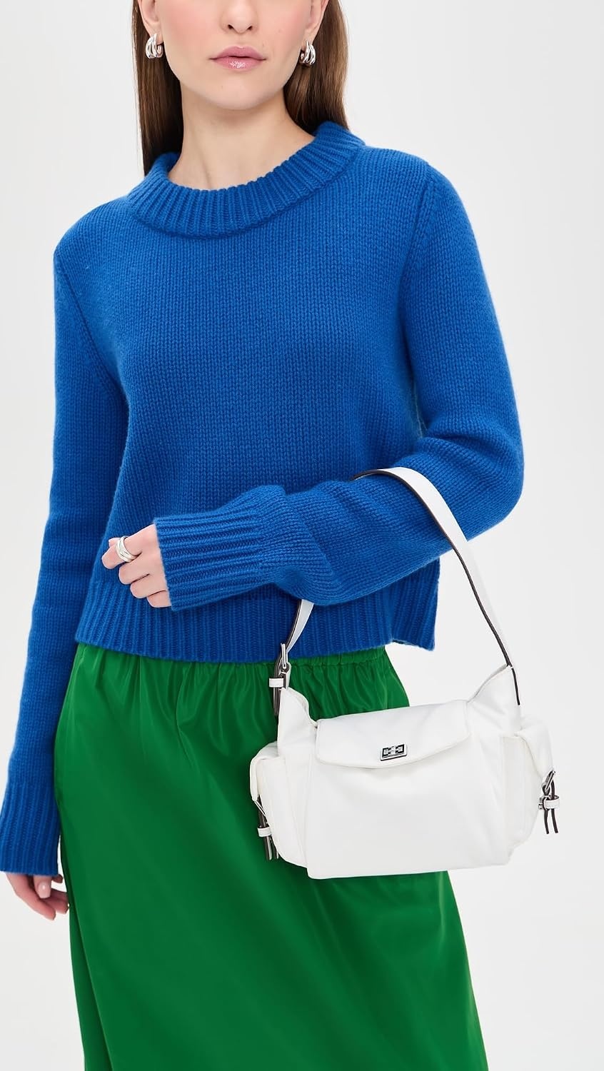 image:imageTory Burch Womens Virginia Pocket Shoulder BagSnow White