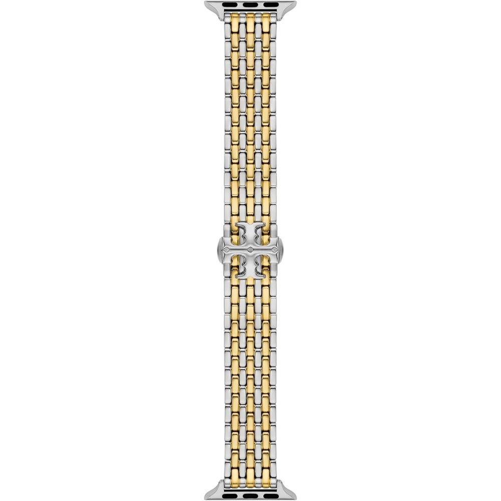 image:imageTory Burch Womens Eleanor 38404142mm and 42444546mm Stainless Steel Band for Apple WatchTwoTone Logo