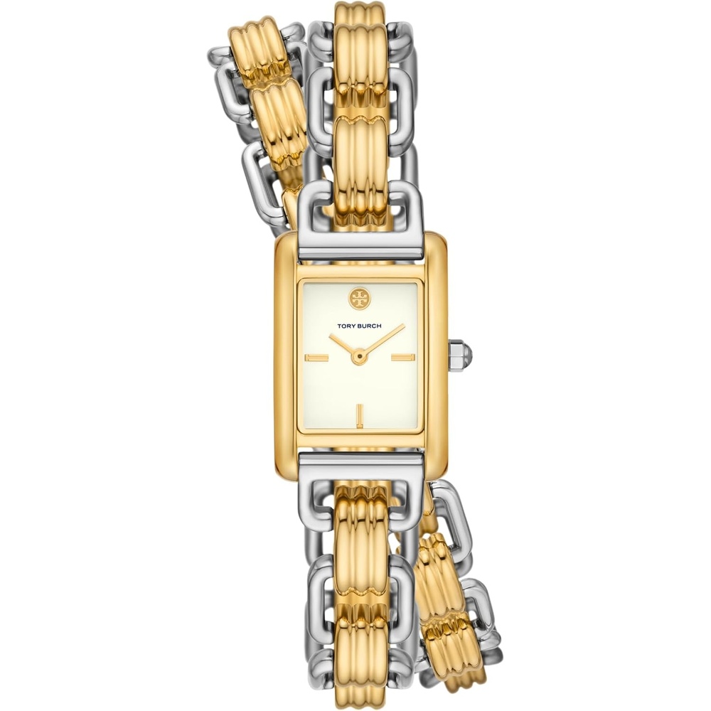 image:imageTory Burch Womens Eleanor Stainless Steel WatchTwoTone Wrap