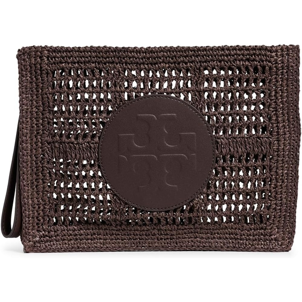 image:imageTory Burch Womens Ella Hand Crochet PouchDark Cocoa