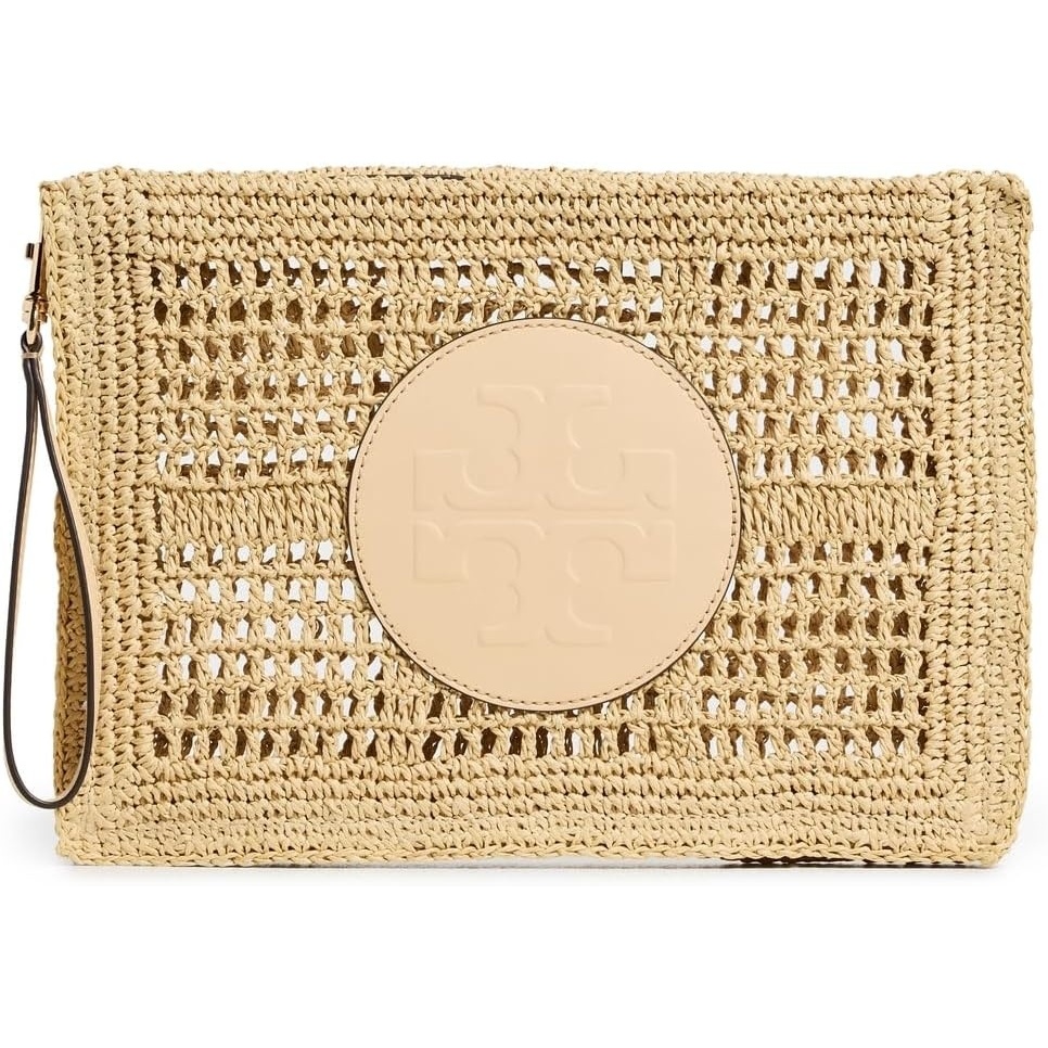 image:imageTory Burch Womens Ella Hand Crochet PouchNatural