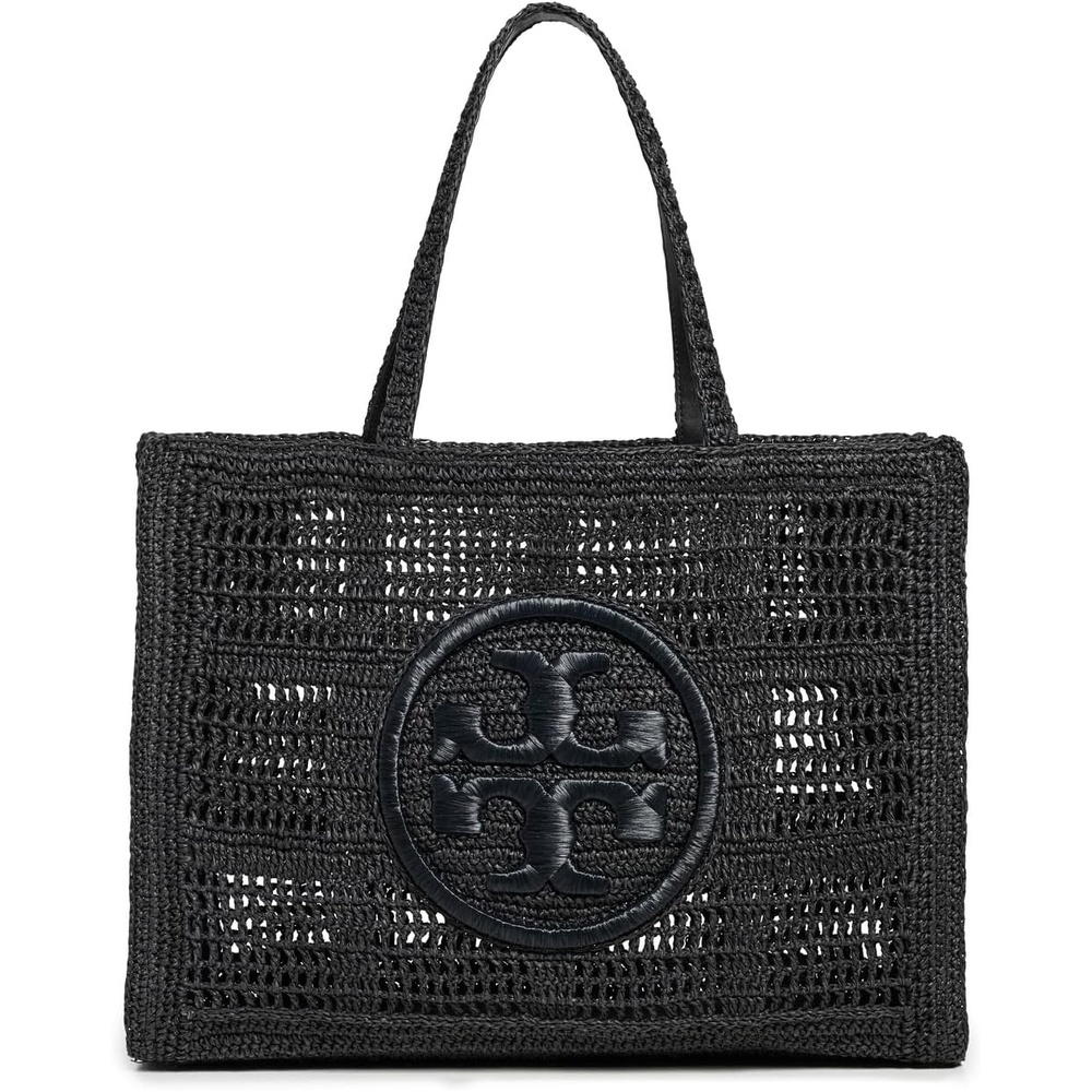 image:imageTory Burch Womens Ella Hand Crocheted Large ToteBlack