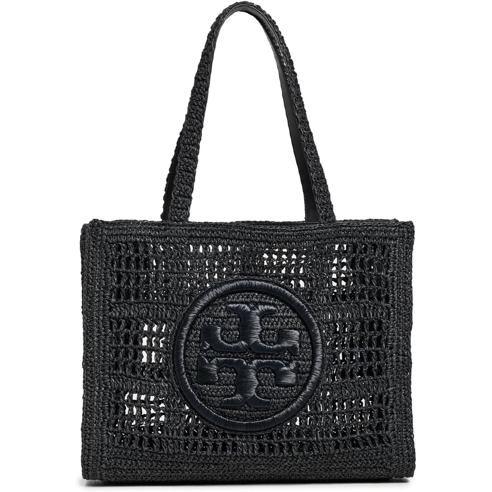 image:imageTory Burch Womens Ella Hand Crocheted Small ToteBlack