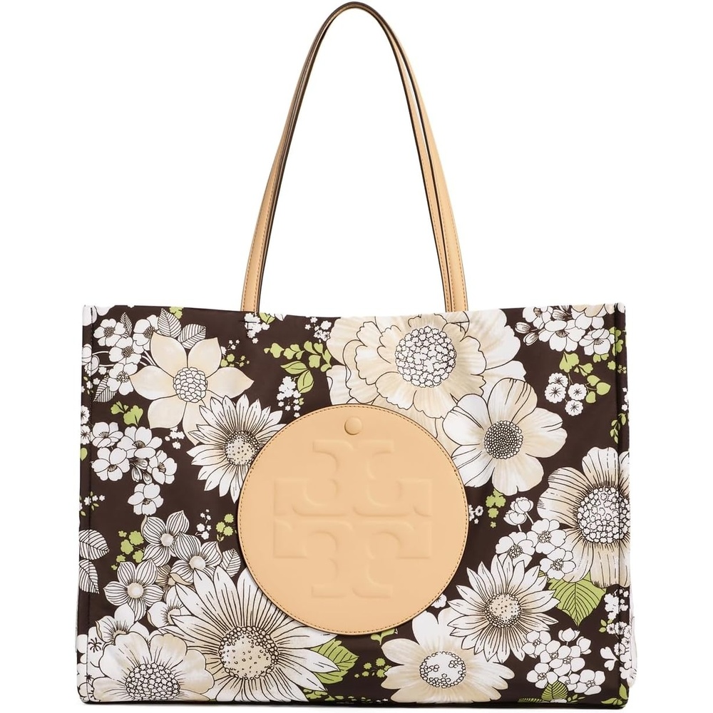 image:imageTory Burch Womens Ella Nylon Printed ToteBrown Floral