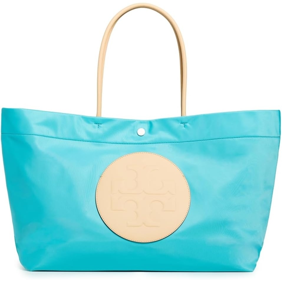 image:imageTory Burch Womens Ella Twist Reversible ToteSoft Turquoise