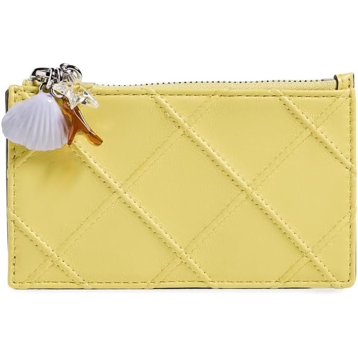 image:imageTory Burch Womens Fleming Charm Zip Card CaseYellow