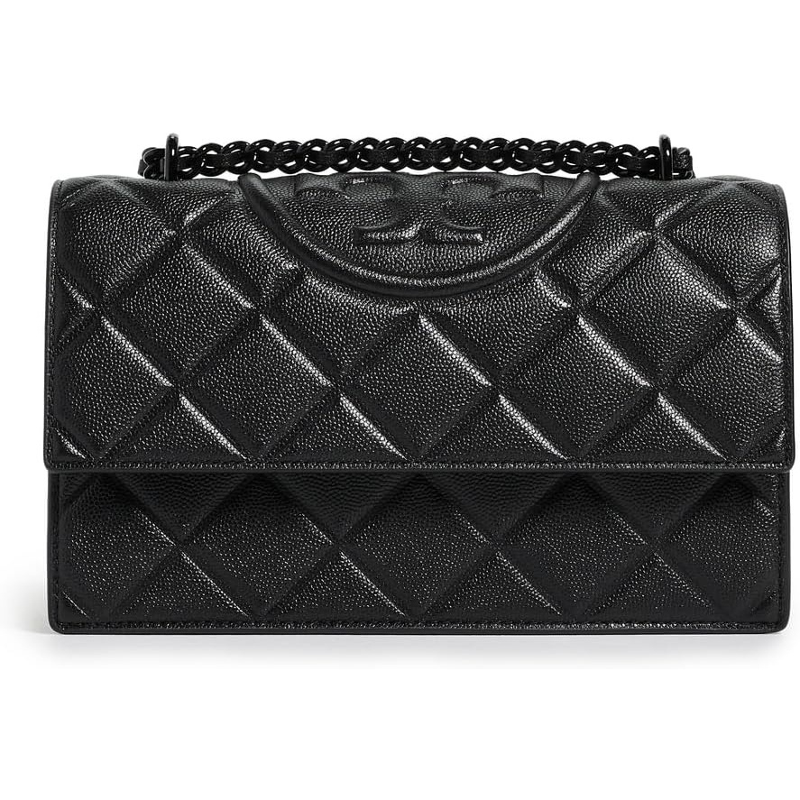 image:imageTory Burch Womens Fleming Soft Grain Small Convertible Shoulder BagBlackBlack