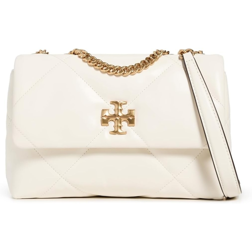 image:imageTory Burch Womens Kira Diamond Quilt Convertible Shoulder Bag Diamond QuiltWarm White