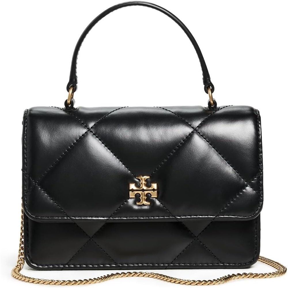 image:imageTory Burch Womens Kira Diamond Quilt Mini Top Handle Chain Crossbody BagBlack
