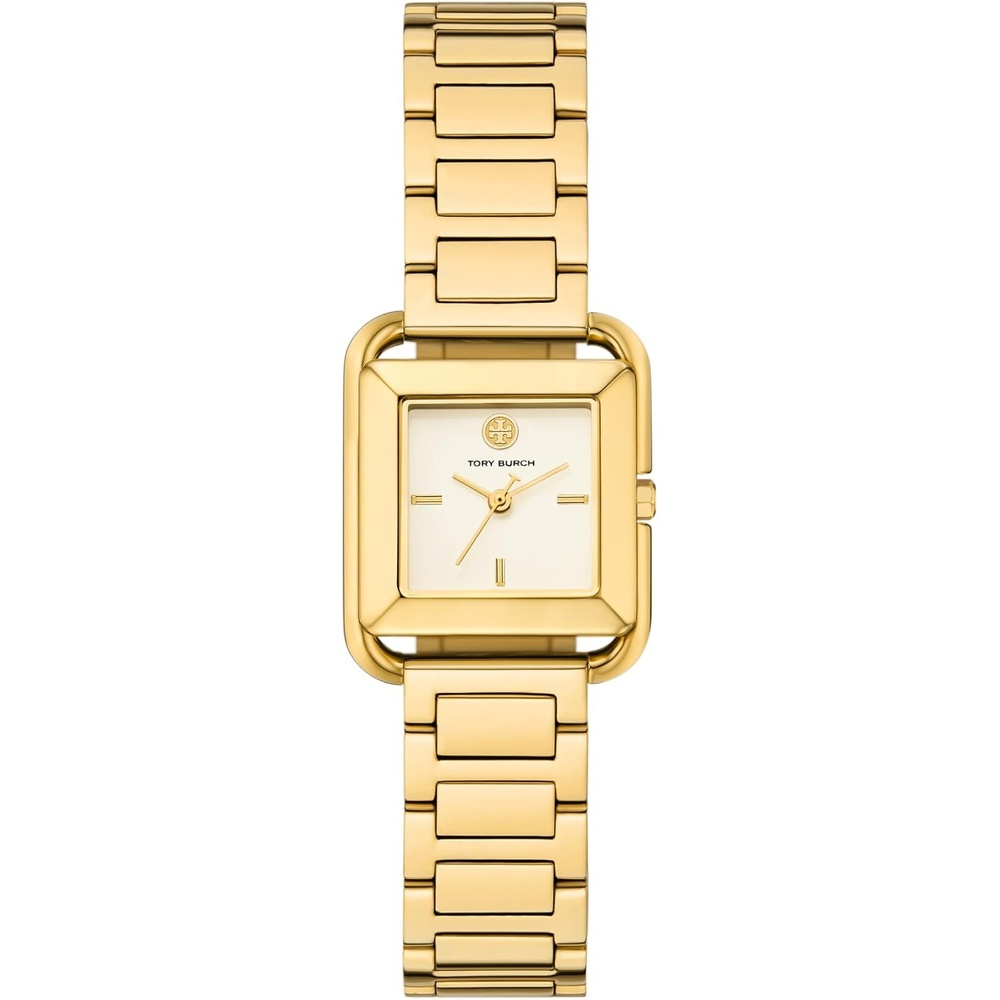 image:imageTory Burch Womens Kira Square ThreeHand Stainless Steel WatchGold