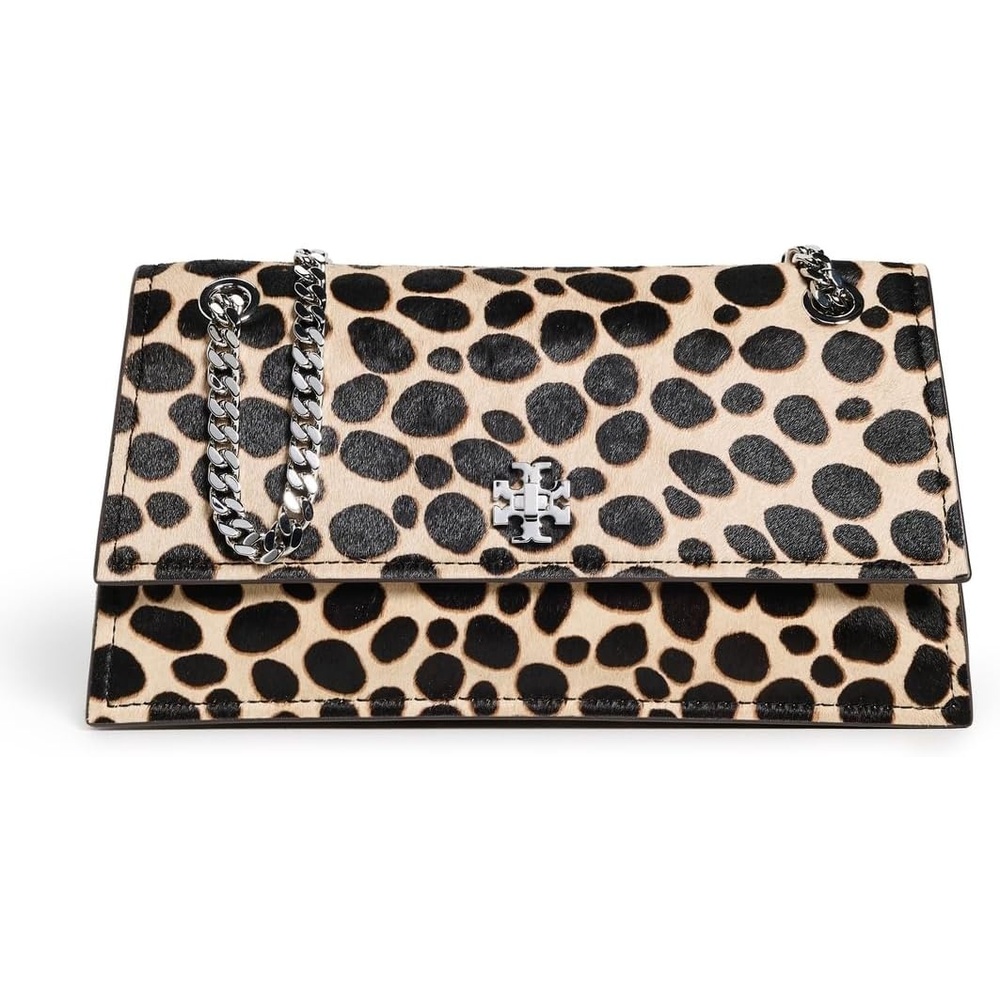 image:imageTory Burch Womens Kira TurnLock Haircalf Shoulder BagTrenchBlack