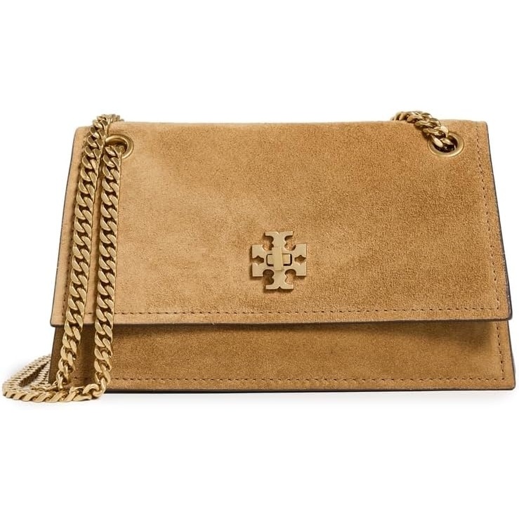 image:imageTory Burch Womens Kira Turnlock Suede Mini BagWild Tabacco