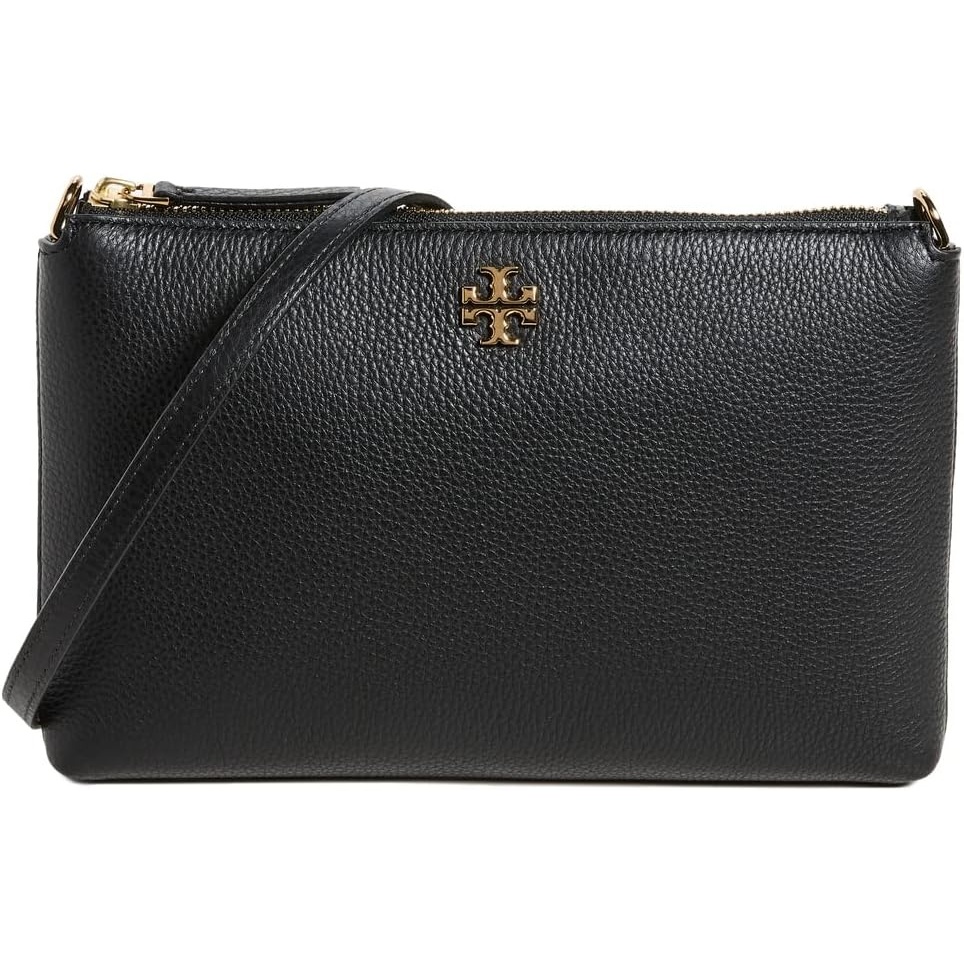 image:imageTory Burch Womens Mercer Pebbled Wallet CrossbodyBlack