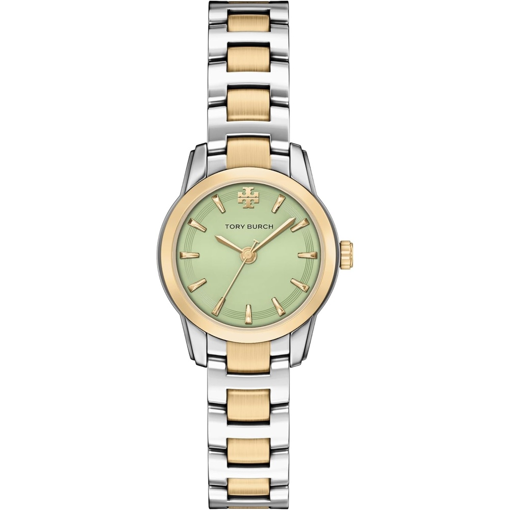 image:imageTory Burch Womens Miller Stainless Steel WatchGoldSilverGreen