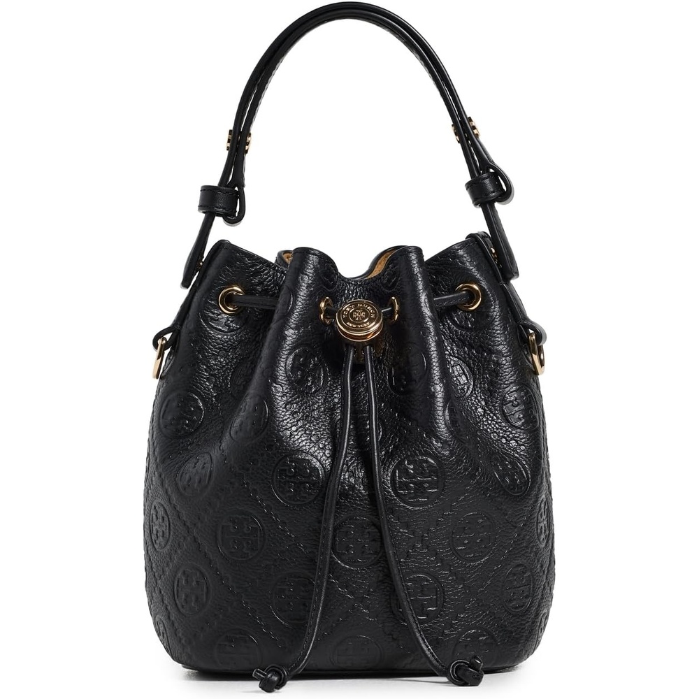 image:imageTory Burch Womens Monogram Pebble Mini Bucket BagBlack