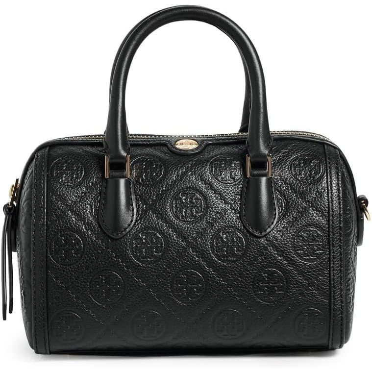 image:imageTory Burch Womens Monogram Pebble Petite Barrel BagBlack