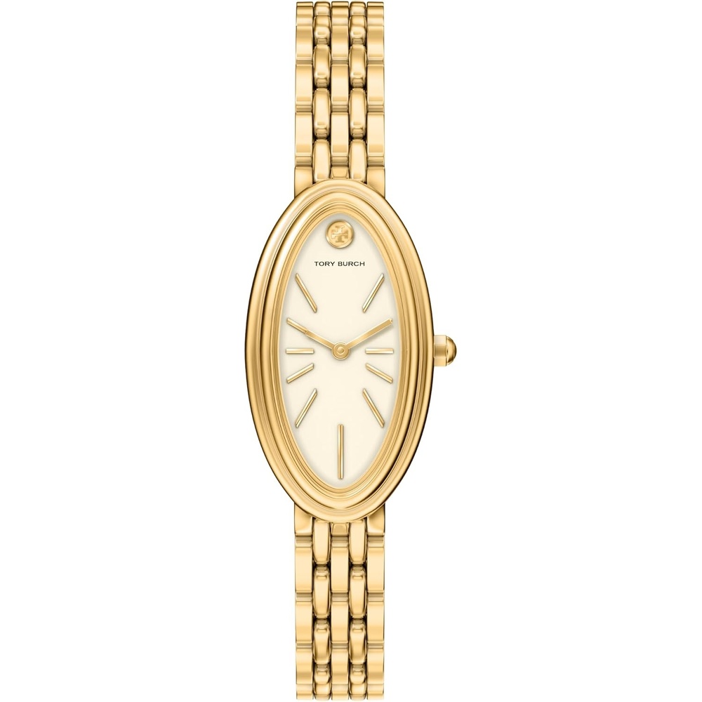 image:imageTory Burch Womens Oval Stainless Steel TwoHand WatchGold