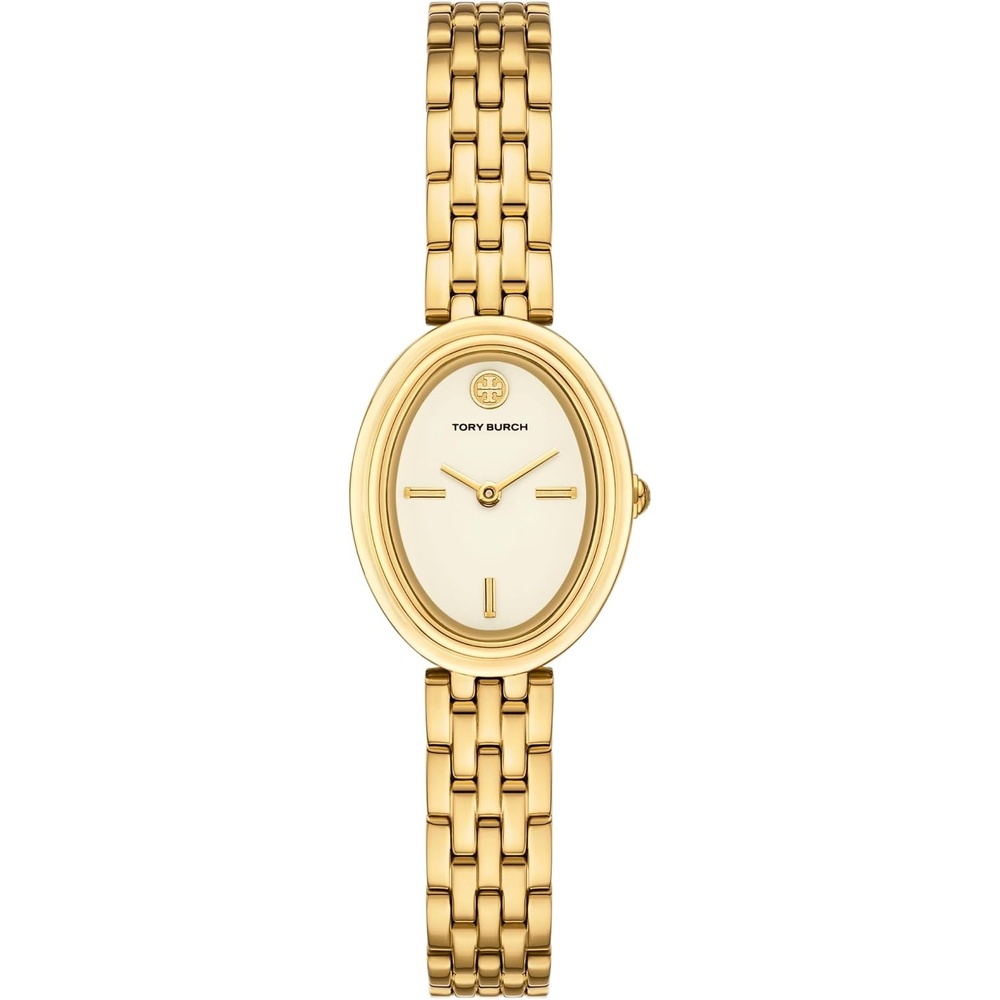 image:imageTory Burch Womens Oval Stainless Steel TwoHand WatchGold Oval