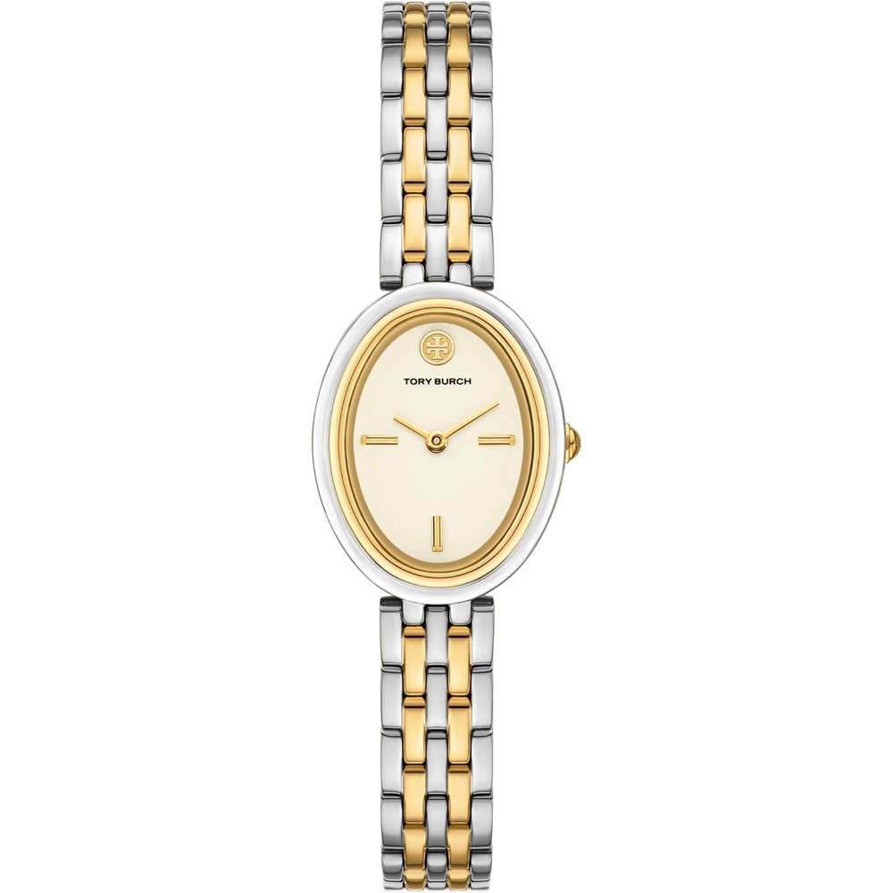 image:imageTory Burch Womens Oval Stainless Steel TwoHand WatchTwoTone Oval