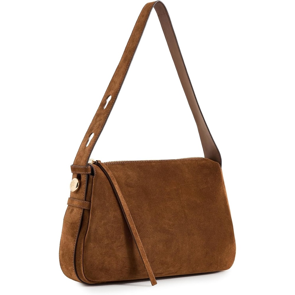 image:imageTory Burch Womens Romy Suede Shoulder BagCaramel