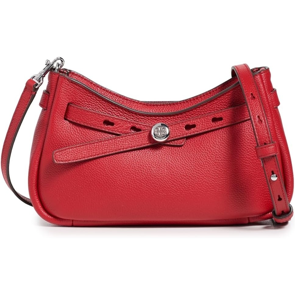 image:imageTory Burch Womens Romy Zip Top Crossbody BagTory Red
