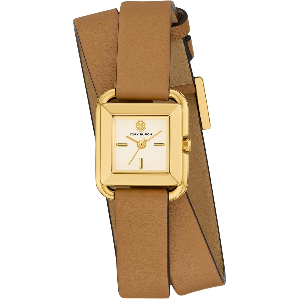 image:imageTory Burch Womens Small Kira Stainless Steel WatchBrownGold Double Wrap