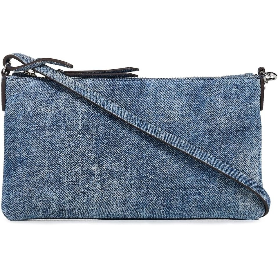 image:imageTory Burch Womens Suede Print Denim PochetteBlue Cloud