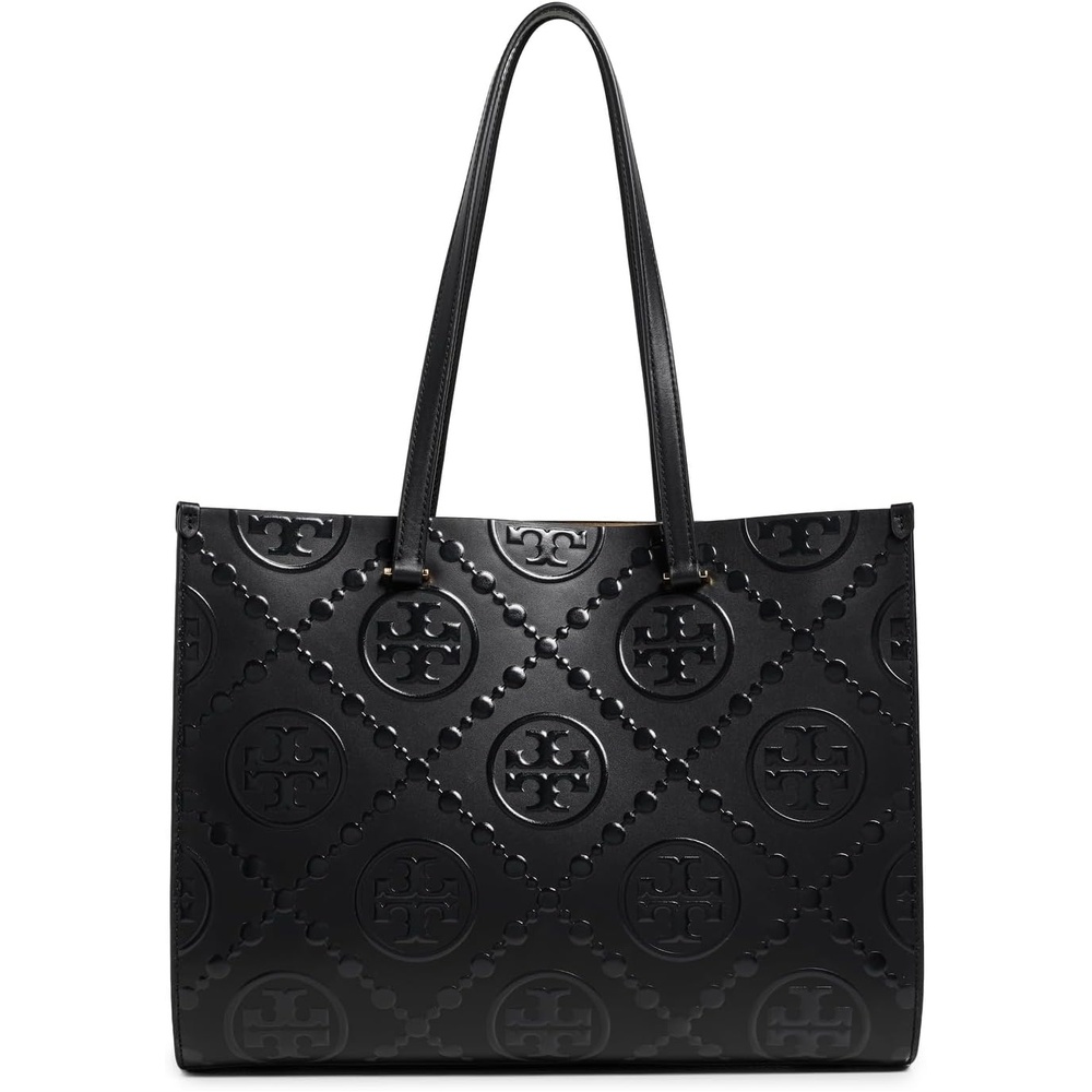 image:imageTory Burch Womens T Monogram Embossed Tote BagBlack