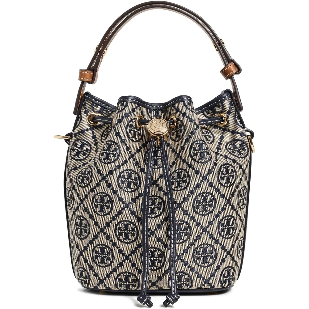 image:imageTory Burch Womens T Monogram Mini Bucket Bag Tory Navy One Size