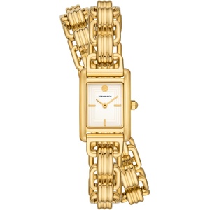 Tory Burch Women’s Eleanor Stainless Steel Watch(Gold Wrap)
