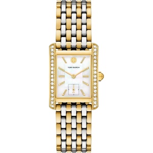 Tory Burch Women’s Eleanor Stainless Steel Watch(Two-Tone Glitz)