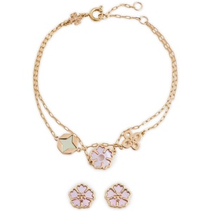 Tory Burch Women’s Forget Me Not Bracelet and Earrings Gift Set(Tory Gold / Multi)