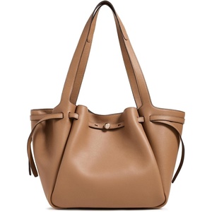 Tory Burch Women’s Romy Pebbled Tote(Tiramisu)