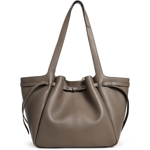 Tory Burch Women’s Romy Pebbled Tote(Wild Mushroom)