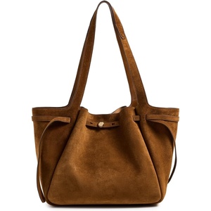 Tory Burch Women’s Romy Suede Tote Bag(Caramel)